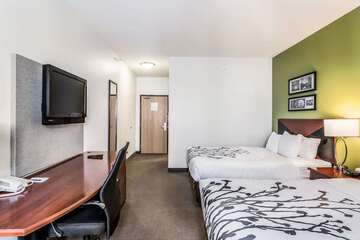 Guest room with flat-screen television