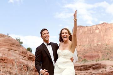 Outdoor wedding area