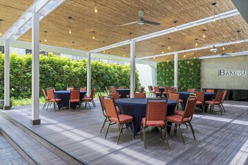 Outdoor banquet area