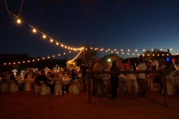 Outdoor banquet area