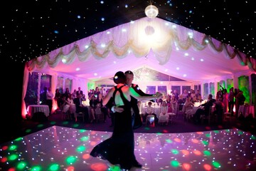 Outdoor wedding area