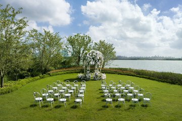 Outdoor wedding area
