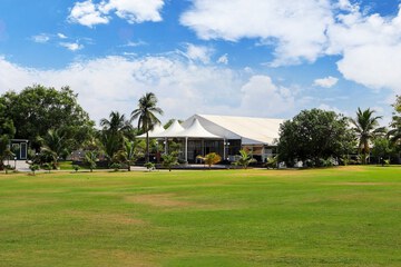 Outdoor banquet area