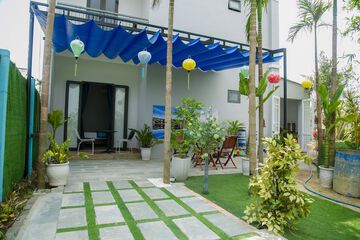 Outdoor banquet area