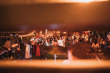 Outdoor wedding area