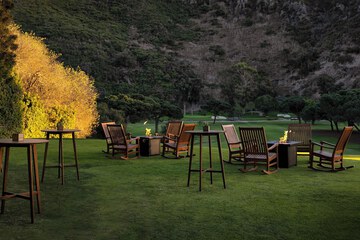 Outdoor banquet area