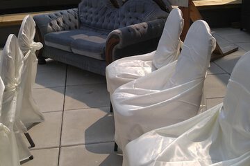 Outdoor wedding area