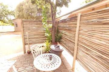 Outdoor banquet area