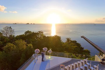Outdoor wedding area