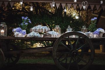 Outdoor wedding area