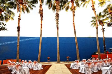 Outdoor wedding area