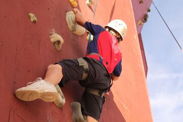 Outdoor rock climbing
