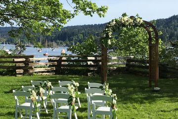 Outdoor wedding area