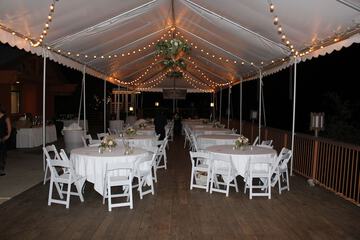 Outdoor banquet area