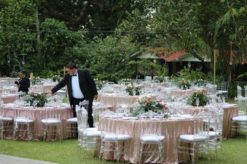 Outdoor banquet area