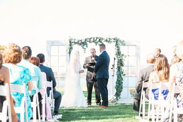 Outdoor wedding area