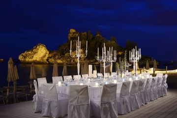 Outdoor wedding area