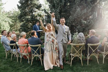 Outdoor wedding area