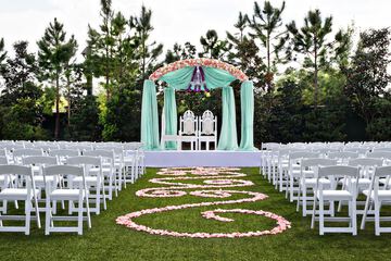 Outdoor wedding area