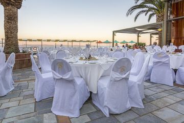 Outdoor banquet area
