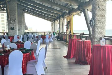 Outdoor wedding area