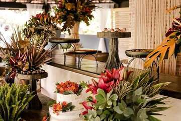 Outdoor wedding area