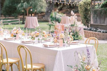 Outdoor wedding area