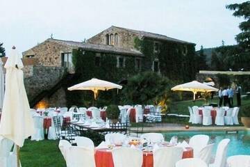 Outdoor wedding area