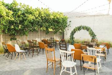 Outdoor wedding area