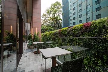 Outdoor banquet area