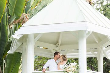 Outdoor wedding area