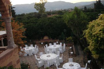 Outdoor banquet area