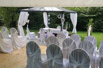 Outdoor wedding area