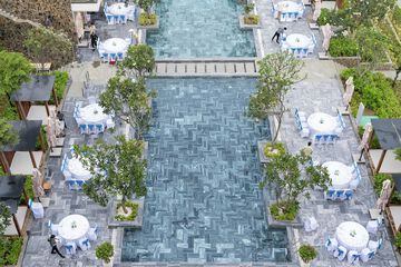 Outdoor wedding area