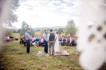 Outdoor wedding area