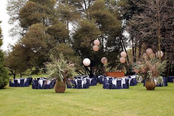 Outdoor wedding area