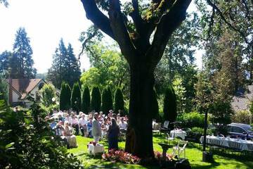 Outdoor wedding area