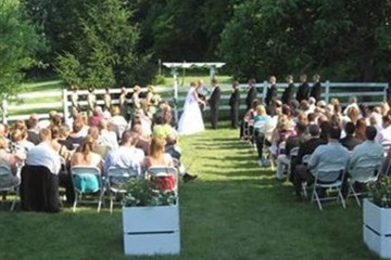 Outdoor wedding area