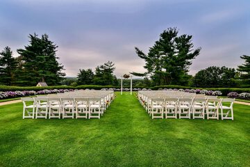 Outdoor wedding area