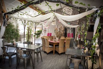Outdoor wedding area