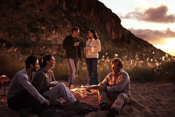 Outdoor banquet area