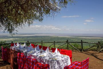 Outdoor banquet area