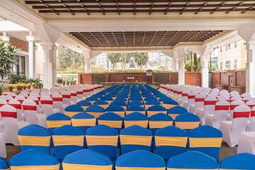Outdoor banquet area