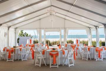 Outdoor banquet area