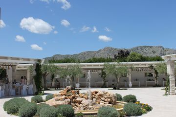 Outdoor banquet area