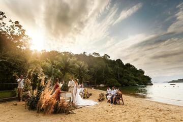 Outdoor wedding area