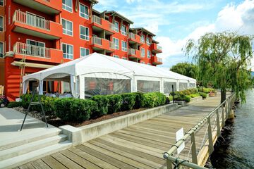Outdoor banquet area