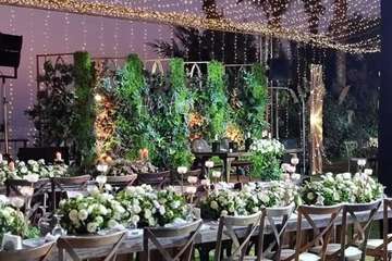Outdoor wedding area