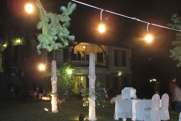 Outdoor wedding area