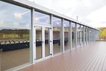 Outdoor banquet area